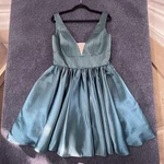 Jj's House Dress Womens 10 Uk 12 Eu 40 Peacock Blue Satin Fit Flare New Tags. Price: $27.49.