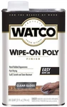 Watco 68041 Wipe-on Polyurethane Finish, Quart, Clear Gloss New. Price: $31.61.