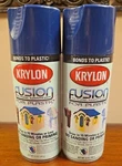 (2) Krylon Fusion For Plastic Aerosol Spray Paint Gloss Navy Blue 12 Oz Ea 2326 New. Price: $43.99.