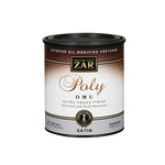 Zar 36212 Interior Polyurethane Omu, Oil Modified, Wood Finish, Satin, Qt. - New. Price: $43.99.