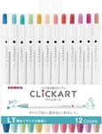 Zebra Clickart Water-based Pen Bright Count (pack Of 1), LT12 Color Set New. Price: $17.99.
