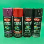 Krylon Fusion All One Spray Paint Lot Of 4 Gloss Purple & Hammered Black New. Price: $38.94.