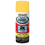 Rust-oleum Acrylic Enamel, Gloss Yellow, Spray Paint 12OZ, 316890 New. Price: $9.99.