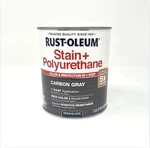 Rust-oleum Stain + Polyurethane Carbon Gray Semi-gloss 1 Qt Wood Finish 32OZ New. Price: $24.99.