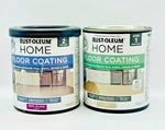 Rust-oleum Home 2 Step Water Based Floor Coating Kit Greige & Semi Gloss New. Price: $59.00.