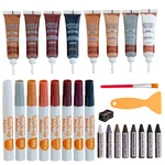 Measupro 34-PIECE Wood Repair Kit Filler, Brushes, Markers-scratch New. Price: $25.99.