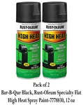 (2 Pack) Rust-oleum High Heat Bar-b-que Black Flat Spray Paint 12 Ounce New!!!. Price: $16.55.