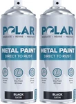 Polar Metal Paint Direct To Rust Spray, Satin, Black, 13.5 Fl Oz, 2 Pack New. Price: $21.99.