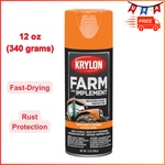 Krylon K01954008 Farm & Implement Spray Paint, High Gloss New Kubota Orange 12OZ. Price: $19.37.