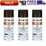 (3 Pack) Rust Oleum Black Spray Paint Stops Flat Protective Enamel, 12 Oz New. Price: $26.99.