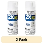 Pack Rust-oleum Satin Spray Paint, Blossom White 12OZ 2X Cover New. Price: $15.81.