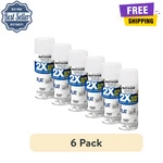 6 Pack White, Rust-oleum American Accents 2X Ultra Cover Flat Spray Paint, 12OZ New. Price: $34.99.