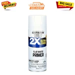 White Primer, Rust-oleum American Accents 2X Ultra Cover Flat Spray PAINT-12 Oz New. Price: $8.56.
