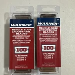 (2) Packs Of 100- Warner 1.55" Steel Straight Replacement Utility Blades New. Price: $11.99.