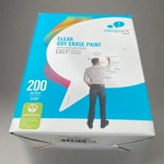 Ideapaint Clear Dry Erase Whiteboard 200 Sq Ft Kit Open Box Non-ghosting New. Price: $129.50.