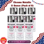 Rust-oleum Stops Bright Coat Metallic Spray Paint Chrome 11 Oz X6 Fast Dry New. Price: $53.79.