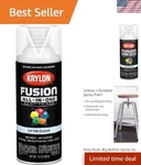 Krylon Fusion 12 Oz All-in-one Clear Satin Spray Paint Rust Resistant Finish New. Price: $12.59.