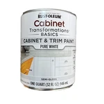 Rust-oleum 372007 Transformations Basics Cabinet & Trim Paint, Quart, Pure White New. Price: $24.99.