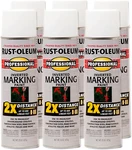 Professional 2X Distance Inverted Marking Spray Paint, White, 6 Pack, 15 Oz New. Price: $92.99.