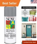 Krylon Now Gloss Aluminum Spray Paint, 9 Oz - Rust Resistant Finish For Indoors New. Price: $7.99.