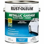 Rust-oleum 349354 Metallic Garage Floor Paint + Primer Cobalt Blue Gal New. Price: $64.00.