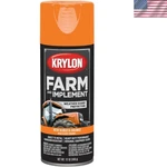 Krylon High Gloss Spray Paint, 12 Oz - Vibrant New Kubota Orange Color. Price: $17.99.