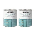 Rust Oleum Milk Paint Highland Blue Quart 2 Pack Unique Brushed Effect Finish New. Price: $69.99.