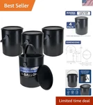 Master Elite 1 Gallon Plastic Paint Can Bucket, Pack Of 4 - Triple Lock Airti... New. Price: $58.99.