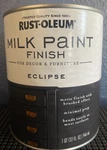 Rust-oleum Milk Paint Finish Interior Matte Eclipse Black 1 Quart New. Price: $21.95.