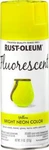 Rust-oleum Fluorescent Yellow Spray Paint Bright Neon Color High Visibility Fini New. Price: $11.99.