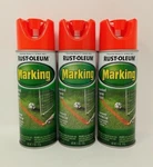 Rust-oleum Fluorescent Red-orange Marking Paint 11 Oz. (pack Of 3) Inverted Tip New. Price: $24.99.