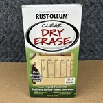 Rust-oleum 284637 Specialty Dry Erase Brush-on Paint Kit, Clear New. Price: $29.95.