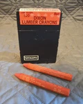 Vintage Dixon Lumber Crayons 12 Count Full Box Red 520 Carpenter Marking Usa Nos New. Price: $15.97.