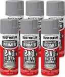 12 Oz Auto Paint Spray Filler Sandable Primer Gray Rust Preventer 6 Pack New. Price: $53.53.