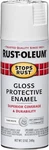 Rust-oleum 250702 Stops Spray Paint, 12 Oz, Gloss Pure White New. Price: $12.88.