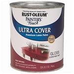 Rust-oleum 1964502-2PK Painter's Touch Latex Paint, Quart, Gloss Colonial Red... New. Price: $35.59.