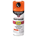 Rust-oleum 376894 Preventative Spray Paint, Orange, Gloss, Solvent, 12 Oz New. Price: $11.85.