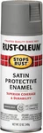 312819 Stops Rust Spray Paint, Oz, Satin Coastal Gray New. Price: $11.97.