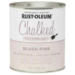 Rust-oleum Brands 285142 Blush Pink Chalked Ultra Matte Paint, Quart New. Price: $25.99.
