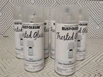 Rust-oleum Frosted Glass Spray Paint, 11 Oz, 6 Pack, Broken Lids New. Price: $64.99.