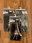 Lot Of 3 Pairs Danskin Footed Tights Children Sizes Various Colors New. Price: $5.00.