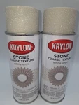 Krylon Stone Coarse Texture Finish Spray Paint White Onyx 18213 Two Cans 12 Oz New. Price: $59.00.
