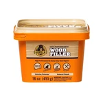 Gorilla All Purpose Wood Filler, Natural Finish, 16 Oz Tub Paintable, Stainable Open. Price: $19.99.