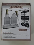 Soap - Pack, 12 Oz Antique Design Thick Glass Hand Dispensers New. Price: $7.99.