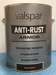 Valspar Anti-rust Armor Oil-based Enamel Gloss Brown Gal. (21833) Fs Open. Price: $55.00.