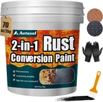 2-IN-1 Rust Converter & Primer, Black Paint For Metal, Conversion New. Price: $78.99.