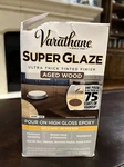 Varathane Super Glaze Pour-on High Gloss Epoxy Quart Aged Wood, Open. Price: $22.50.