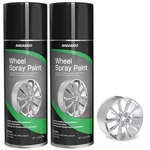Aluminum Wheel Spray Paint, Semi-gloss, 2 Cans, 13 Oz Each For Car Rims New. Price: $39.63.