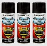 3 Rust-oleum Automotive Matte Black Spray Paint Trim & Bumper Fast Drying 11OZ New. Price: $44.64.