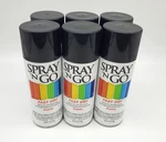 Spray 'n Go Gloss Black Enamel Paint 12OZ Fast Drying Pack Of 6 Cans New. Price: $32.89.